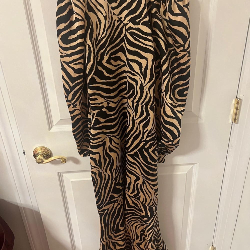 Chelsea28 Black and Tan Animal Print Dress